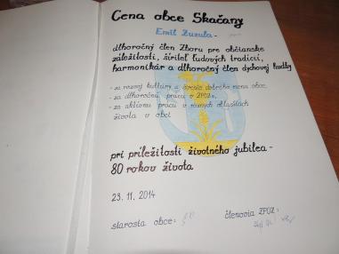 Posedenie dôchodcov s udelením Ceny obce Posedenie dôchodcov s udelením Ceny obce