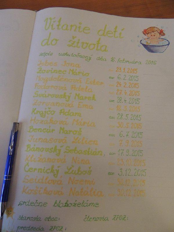 Fotogaléria Uvítanie detí 2016 (38) Uvítanie detí 2016