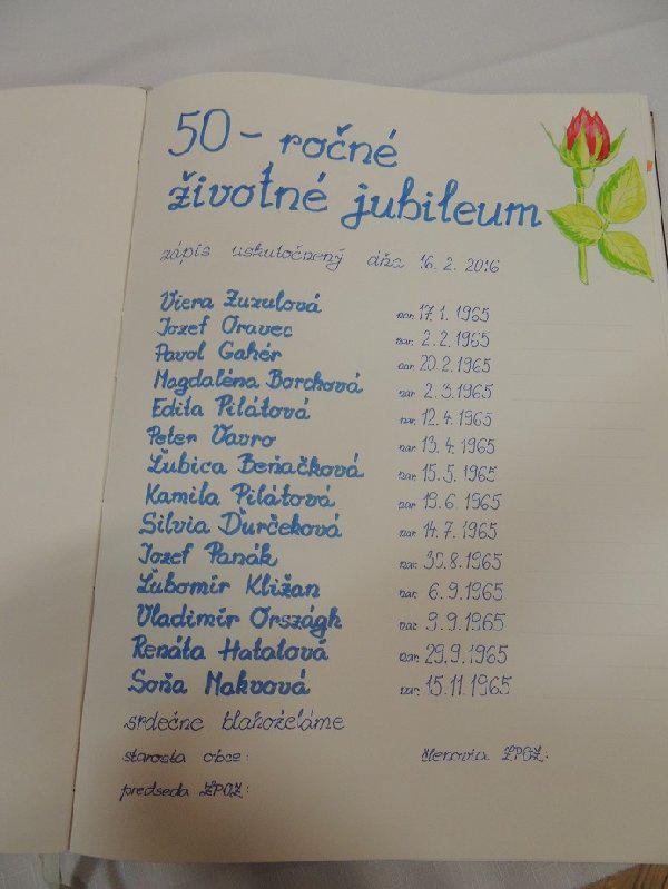 Fotogaléria Stretnutie s jubilantami - 2016 (67) Stretnutie s jubilantami - 2016